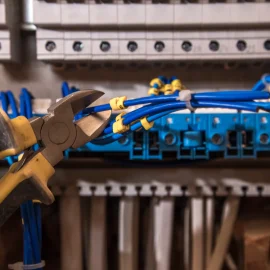 Assembly Electrical Panel Electrician Job Robot With Wires Circuit Breakers | INSTELCO TECNICOS SL