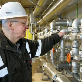 Portrait Male Engineer Working Field Engineers Day Celebration | INSTELCO TECNICOS SL
